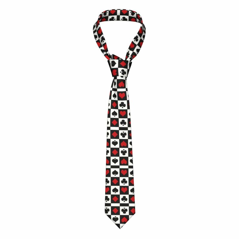 Corbata de cartas de juego personalizada para hombre, corbata de seda para jugadores de póker, moda para oficina