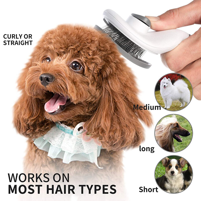 New Cat Brush Pet Grooming Brush for Cats Remove Hairs Pet Cat Hair Remover Pets Hair Removal Comb Puppy Kitten Accessories