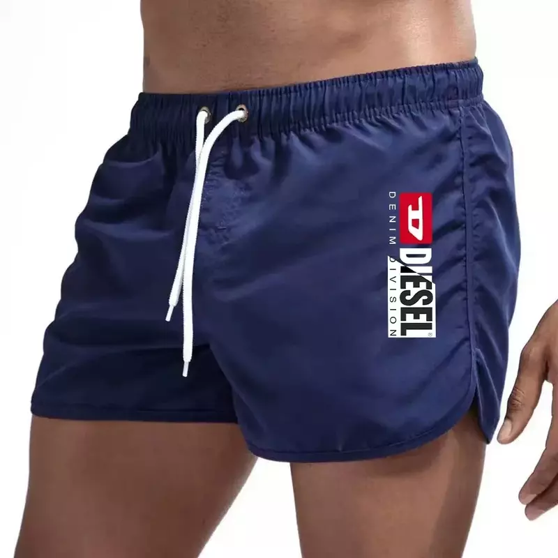 Мужские летние пляжные шорты, дышащие удобные тренировочные сексуальные быстросохнущие пляжные шорты для плавания, новинка 2024