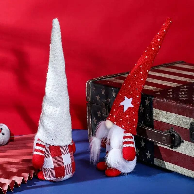 Gnome de Noël sans visage avec beurre de nain, décoration de joyeux Noël, pendentif pour la maison, ornement de Noël, cadeau de bonne année