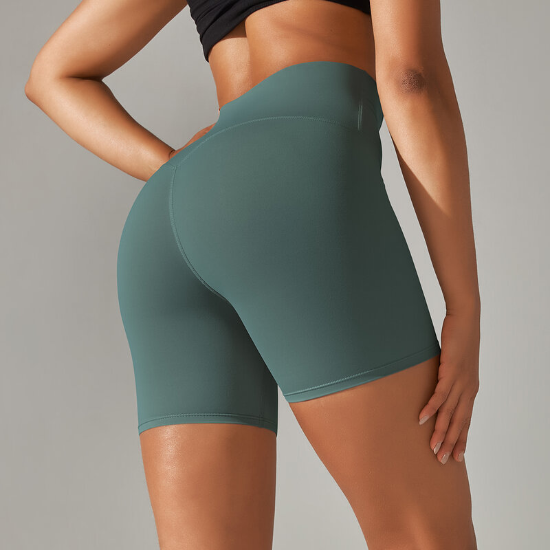 Pantalones cortos de Yoga para mujer, mallas deportivas transpirables de cintura alta para correr y hacer ejercicio en verano