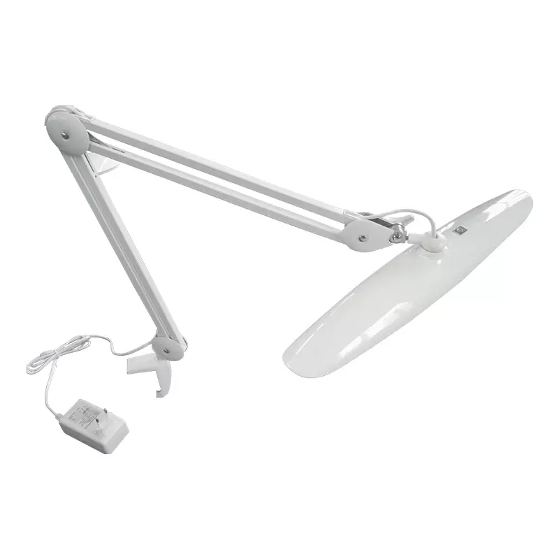 Lampu jepit Led logam 24W profesional, lampu pencahayaan tugas perhiasan lengan dapat disesuaikan hitam/putih