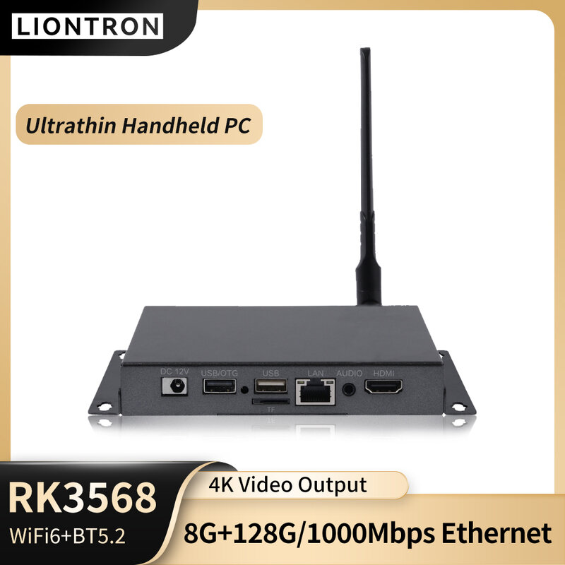 Liontron 8GB RAM Rockchip RK3568 Mini PC Quad-Core 64-bit WiFi + BLE Gigabit Run Android Linux Debian OS SBC Single Board Computer