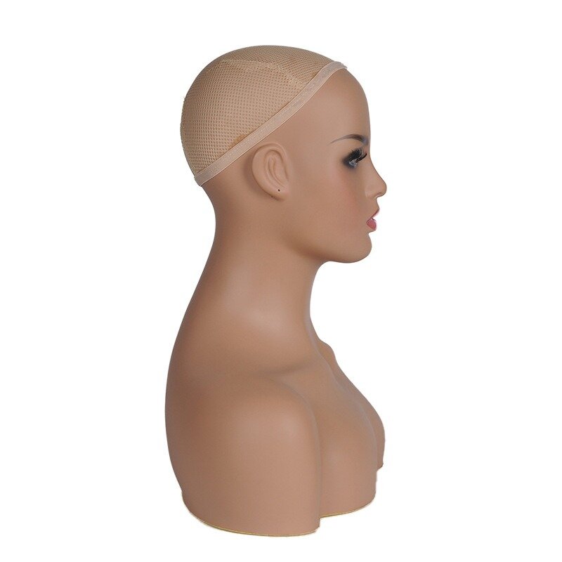 Professional Wigs Display Head with Shoulders European and American Half Body Mannequin Model Head Bust for Hat Jewelry Display
