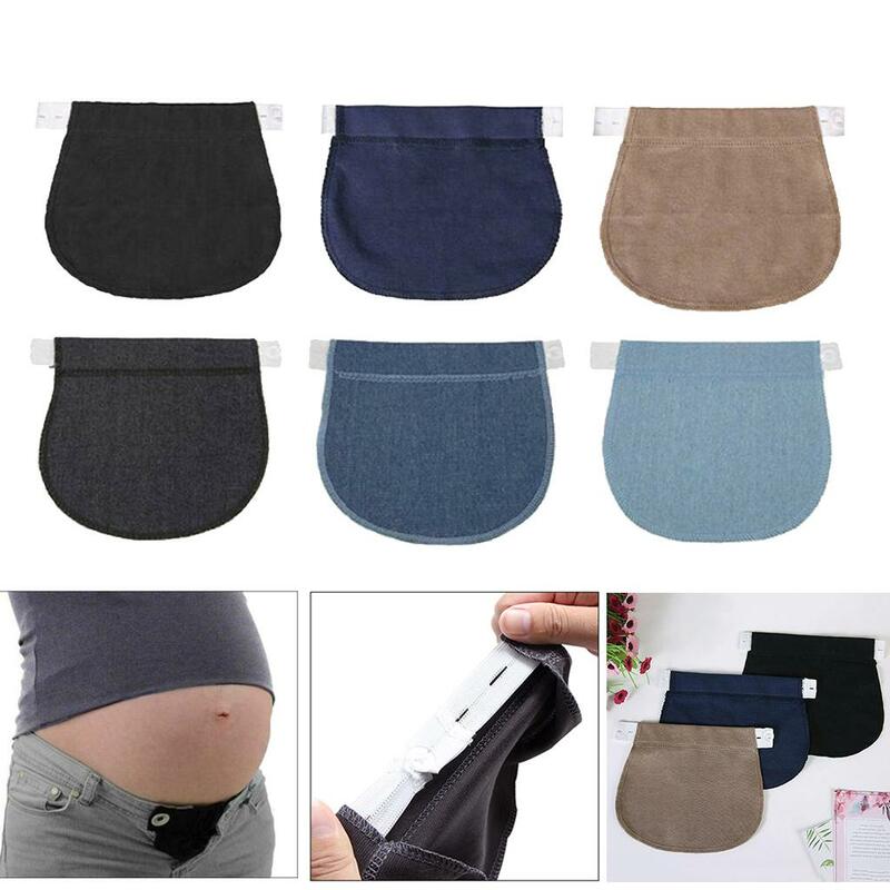 Extensores de botón de tela elástica para pantalones de maternidad, pretina extensora, 3 unids/lote por paquete