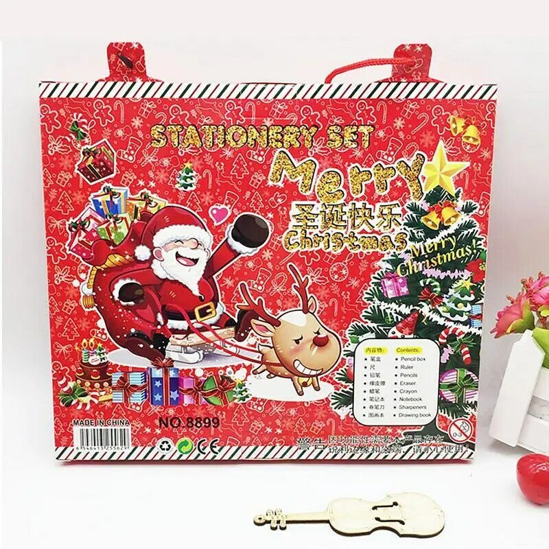 Christmas Gift Stationery Set Cute Stationery Party Favors For Girls Stationery Kit With Pencil Sharpener Notebook Ruler Eraser