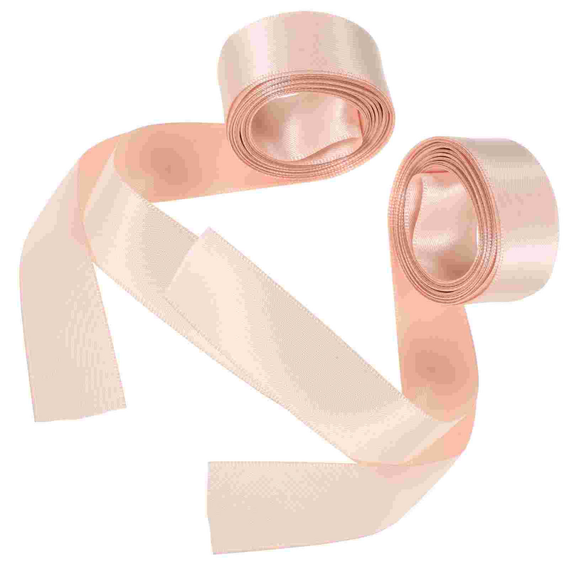 2 Pcs Ballet Shoe Pointe Ribbon Flat Dance Accessories for Show Satin Pink Women