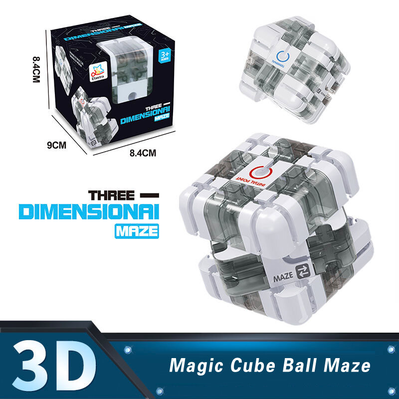 3D Speed Cube Maze Magic Cube Puzzle Game Labyrinth Rolling Ball Brain Learning Balance Educational Toys For Children Adult