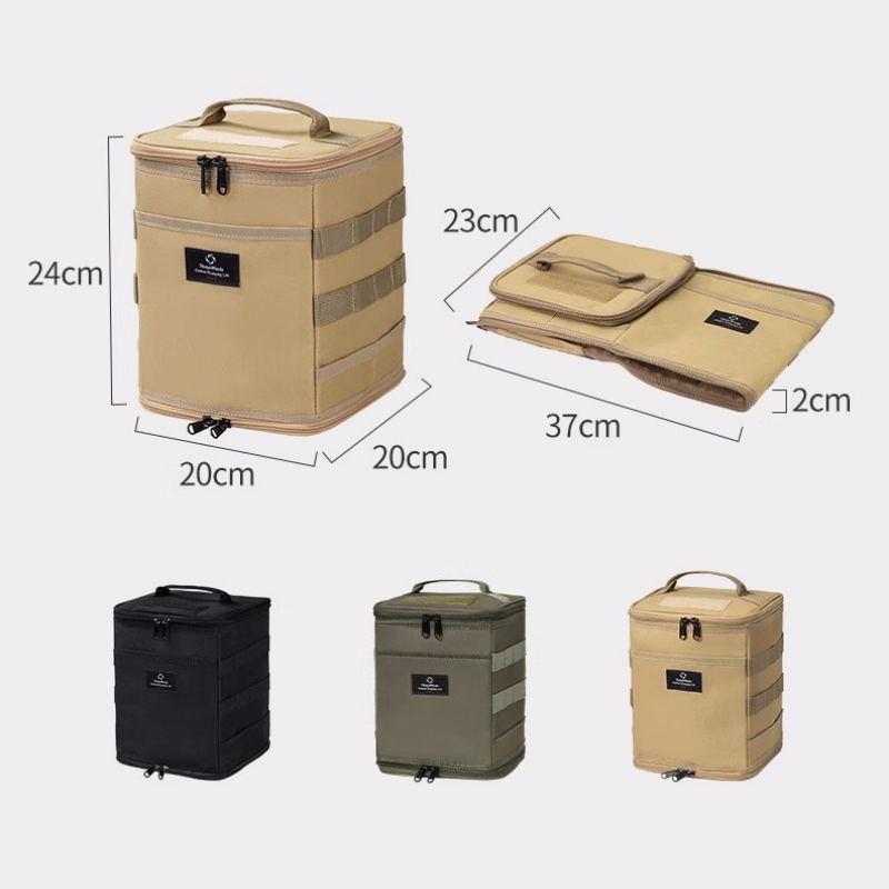 حقيبة تخزين متعددة الوظائف للتخييم في الهواء الطلق ، أدوات مائدة للسفر ، معدات تخزين الموقد ، ألياف البوليستر 1000D ، حقيبة تخزين للرحلات