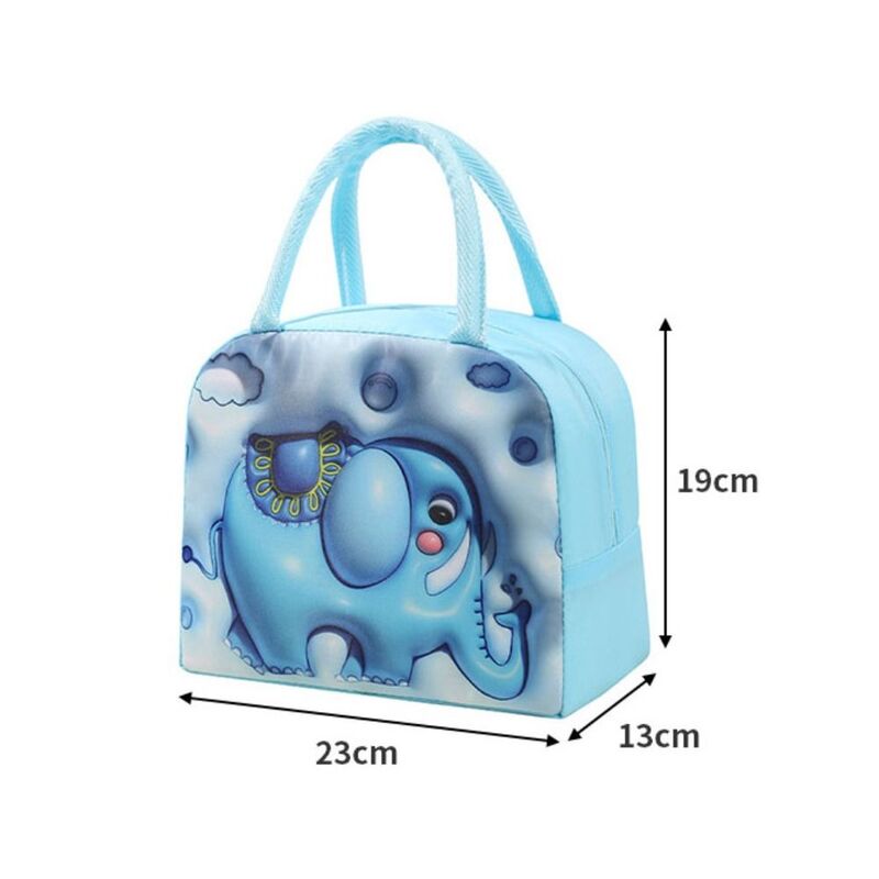 Oxford Cloth 3D Printed Pattern Lunch Bag Cartoon Large Capacity Stereoscopic Vision Handbag 3D Waterproof Thermal Bag Kids