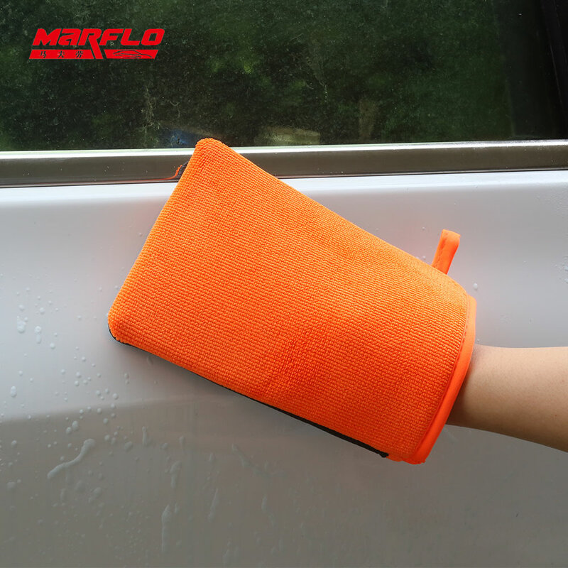 Sprzedaż hurtowa myjnia samochodowa Marflo magiczna glina gliniana tkanina z rękawicą środek do pielęgnacji karoserii ręcznik do czyszczenia podkładka gąbka z mikrofibry z detalami Brilliatech