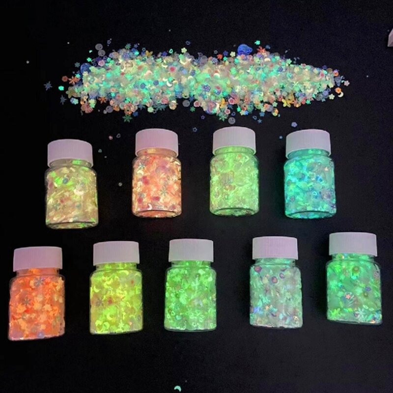 Sparkling Resin Sequins for Resin Casting Art Glitter Resin Filler Luminous X3UD