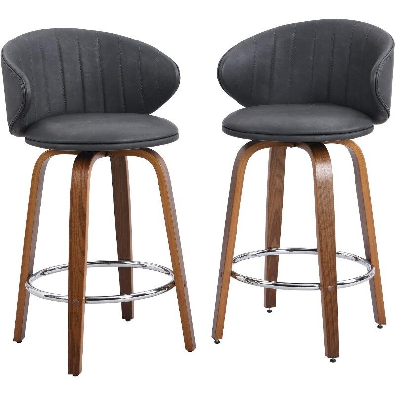 Современные барные стулья, барные стулья из искусственной кожи с подставкой