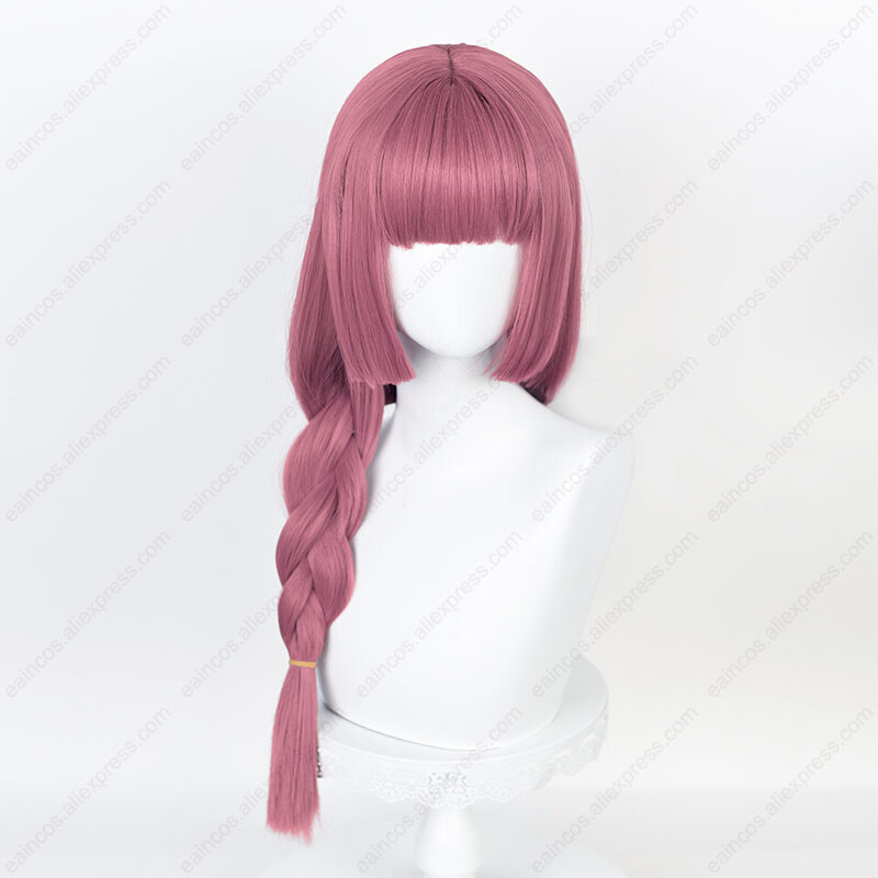 Парик для косплея хирой кикури из аниме, длинные термостойкие искусственные волосы розового цвета, 65 см