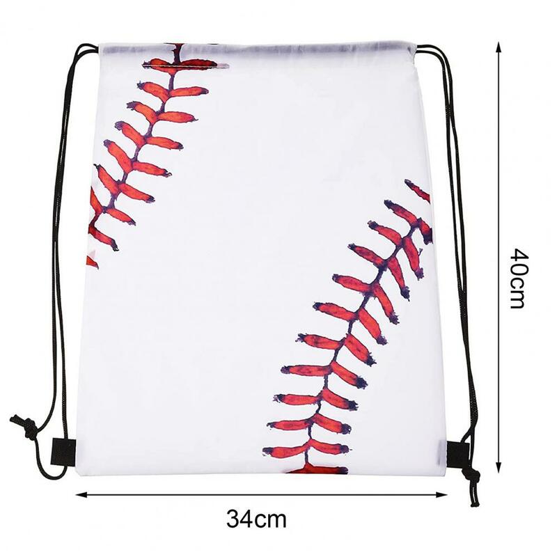 Small Softball Drawstring Bag Waterproof Softball Backpack Bag Portable Baseball Goodie Bag Backpack Drawstring Pouch