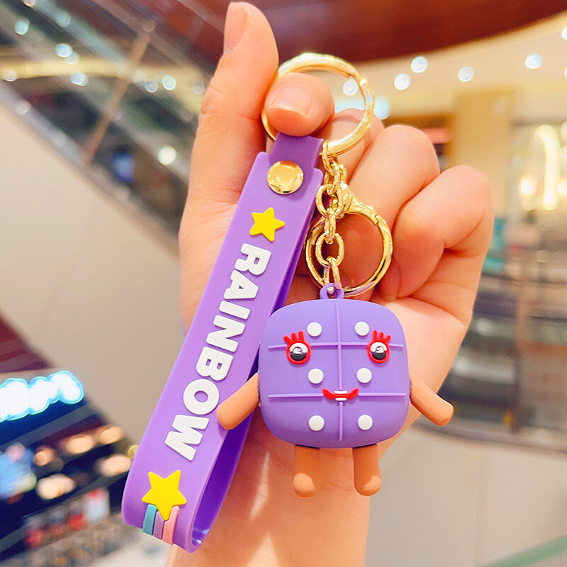 Game Numberblocks Pendant Keychain Cartoon Rainbow 3D Car Key Chain Key Ring Keyring Bag Ornament Jewelry Kids Educational Gift