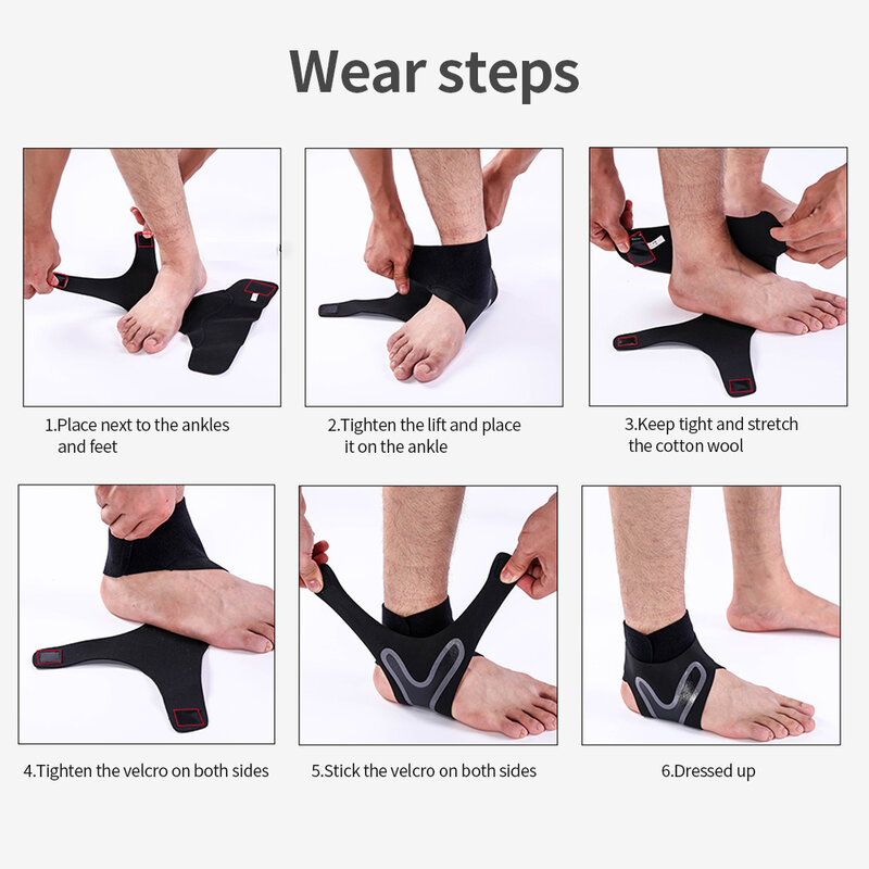 1PC Sport Ankle Support Elastic High Protect Ankle Stabilizer Tendon Pain Relief Foot Sprain Running Basketball Ankle Brace