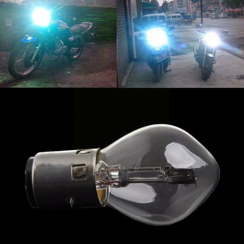1pcs BA20D High Brightness LED Bulbs 12V 35/35W Halogen Headlight Singal Lamp Bulb Amber for Motorcycle ATV Moped Scooter I8C5