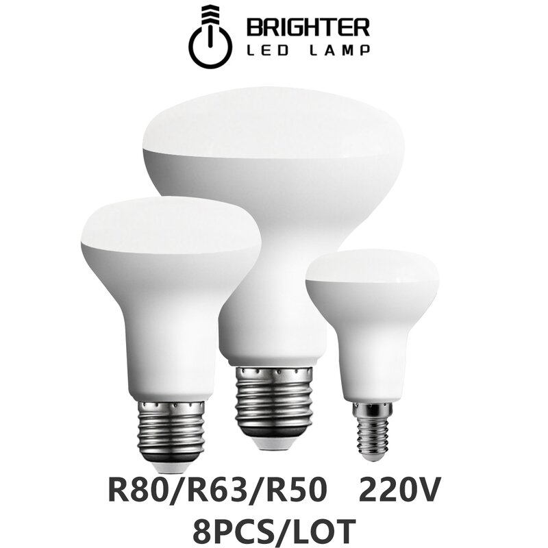 Đèn LED Phản Chiếu Đèn Tắm Sư Đèn Đèn Ngủ Hình Nấm R50 R63 R80 220V E27 E14 6W-12W ánh Sáng Trắng Ấm Được Sử Dụng Trong Phòng Tắm