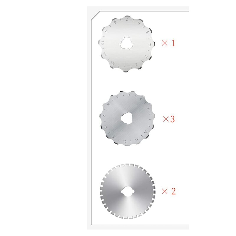 45Mm Crochet Edge Rotary Cutter Blades, Skip-Stitch Rotary Blades, Perforating Rotary Replacement Blade, Pack Of 6 Easy Install