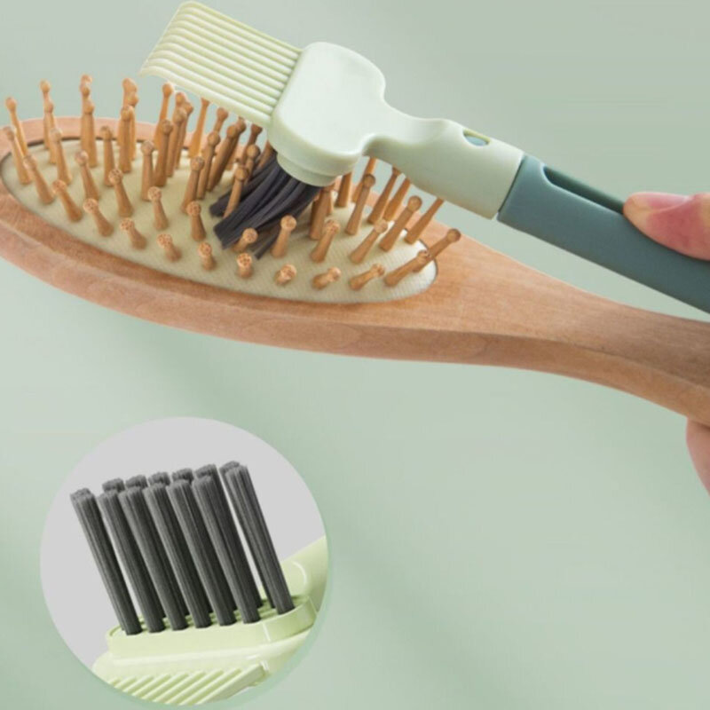 1 pz pettine spazzola per la pulizia manico in plastica spazzola per la pulizia strumenti incorporati prodotti per la pulizia spazzola per la pulizia pettine in legno artiglio