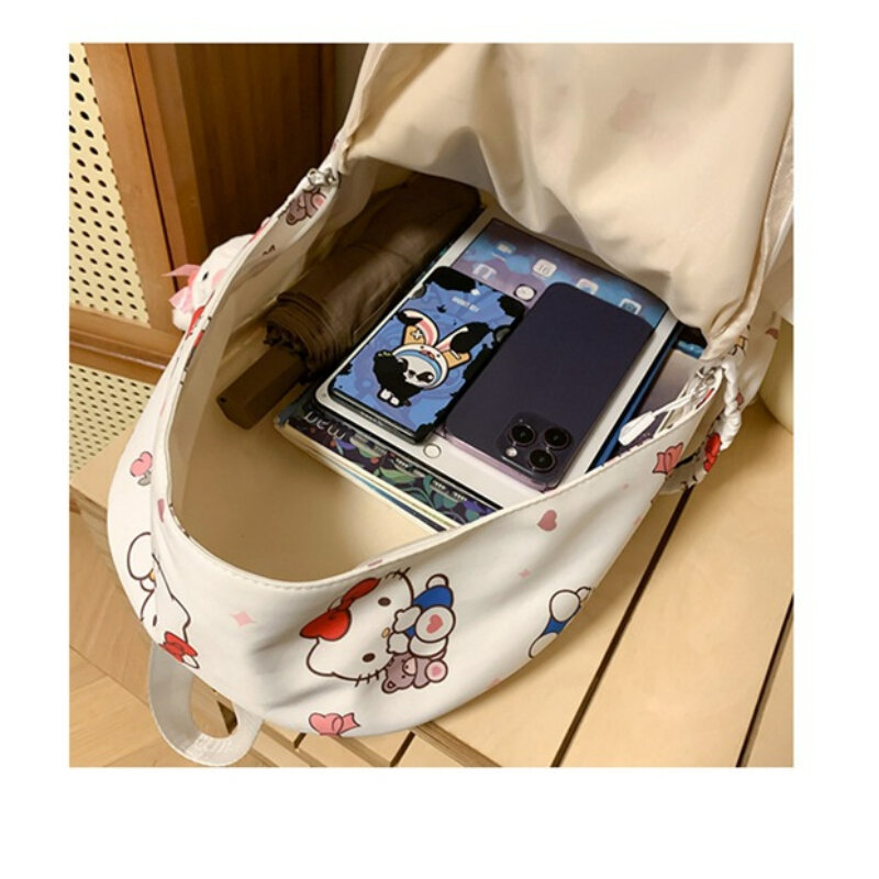 Новый Рюкзак Hello Kitty, модный трендовый Модный милый вместительный рюкзак для учеников средней и старшей школы для женщин