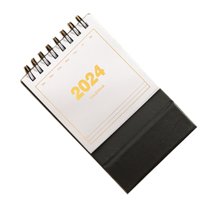 Mini kalendarz biurkowy 2024 odniesienia miesięczne od 07.2023 do 12.2024 stojący kalendarz na biurko do planowania szkole