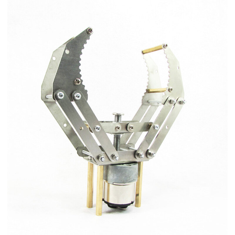 16KG Grip Gripper Clip braccio Robot artiglio in acciaio inossidabile con motore cc da 37mm per Arduino Robot Kit fai da te staffa artiglio meccanico in metallo