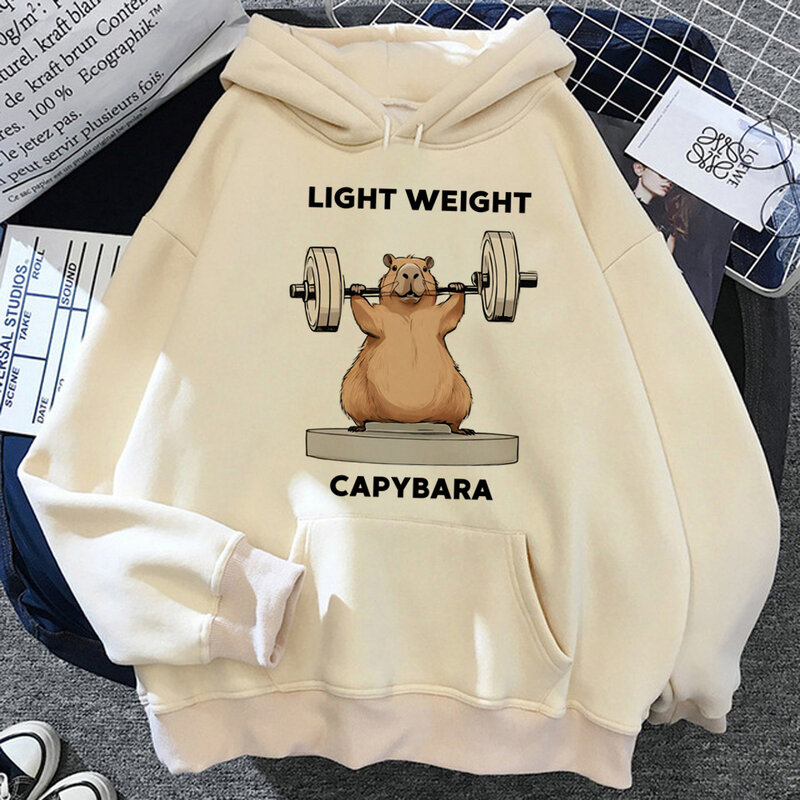 Capybara-Sudadera con capucha para mujer, ropa de calle japonesa, chándal femenino