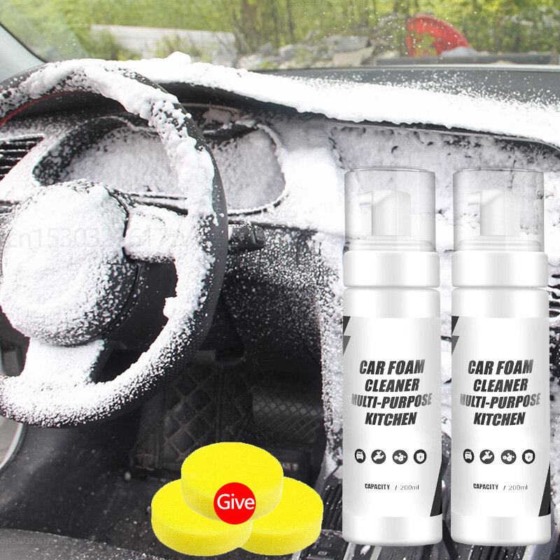 Car Interior Leather Clean Multifunctional Foam kitchen Cleaner Car Interior Strong Decontamination Ceiling Seat Auto Clean