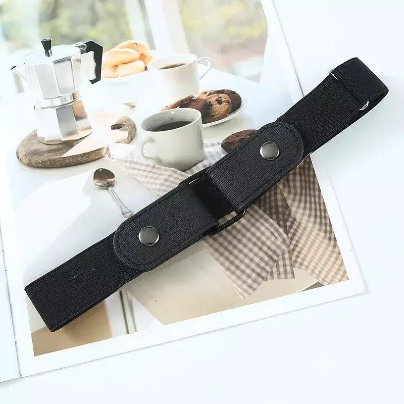 Adjustable Stretch Elastic Waist Band Invisible Belt Without Buckle for Women Men Jean Pants Dress No Buckle Easy To Wear