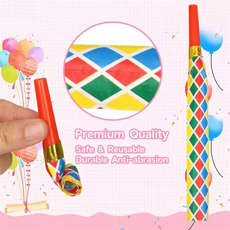Silbato colorido de 10 piezas para niños, juguete divertido de dragón soplado, rollo de juguetes, juegos de fiesta para bebés, regalos de cumpleaños para niños pequeños