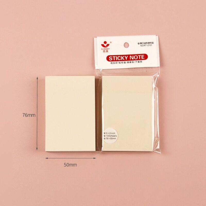 Square Kawaii Sticky Notes Sticky High Appearance Memo Pads Five-color Message Notes Candy Color Sticky Notepad