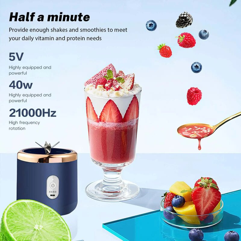 Portable Fruit Juice Blenders Summer Personal Electric Mini Bottle Home USB 6 Blades Juicer Cup Machine For Kitchen