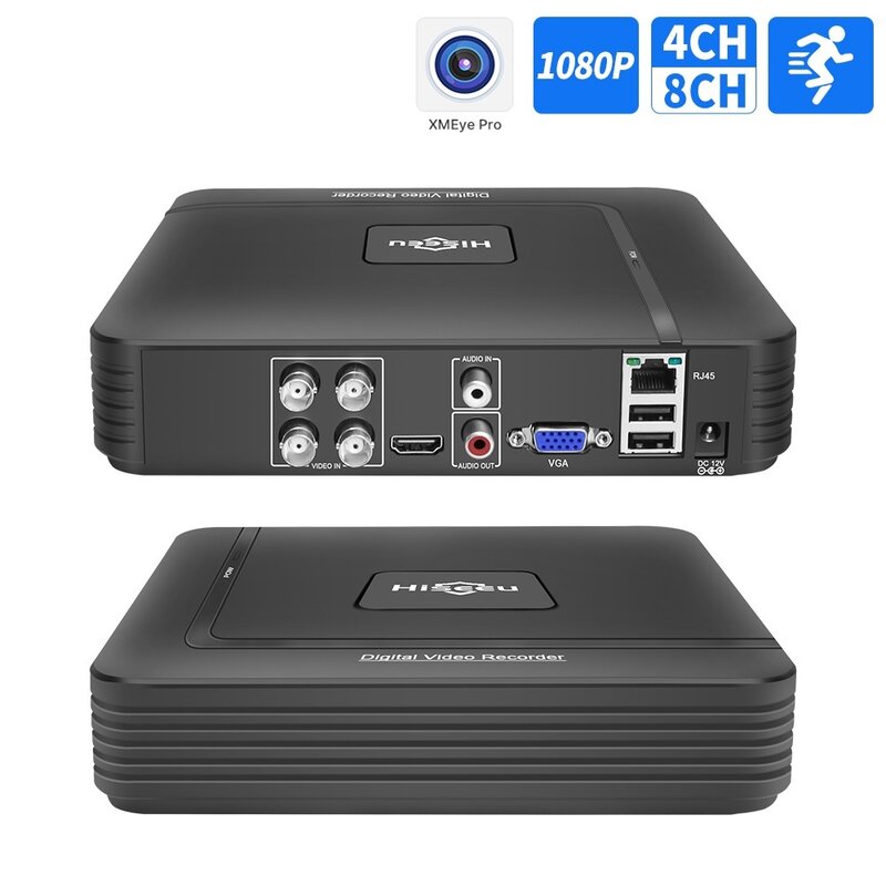 AHD CCTV 디지털 비디오 감시 카메라 시스템, Xmeye DVR Onvif, 1080P 아날로그 보안 카메라용, 8CH, 4CH DVR 녹음기, 신제품