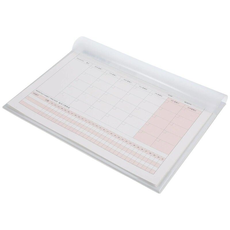 Mesa e Mesa Calendários Schedule Planner Notebook Pad, Gravação Notepads, Trabalho