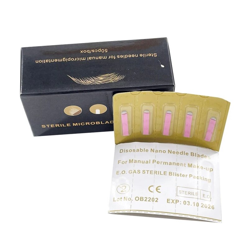 0.15mm Pink U Shape Nano Needle Microblades 50pcs