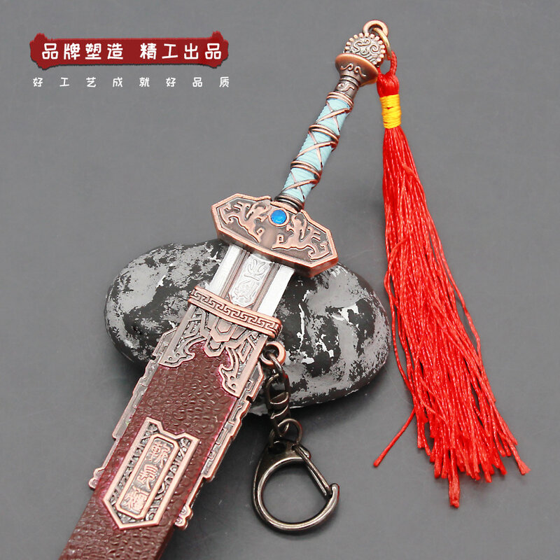 Abridor de letras de Metal, espada china antigua de la dinastía Han, cortador de papel creativo, Arma de aleación, colgante, decoración de escritorio