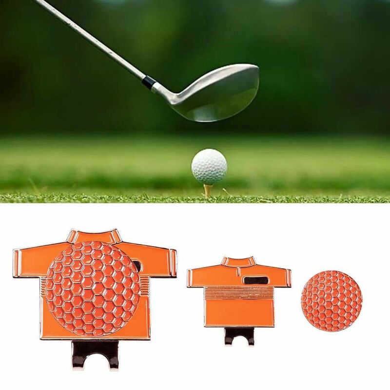 Untuk Aksesori Golf, alat pembidikan bola desain Jersey tanda posisi, topi Golf klip penanda