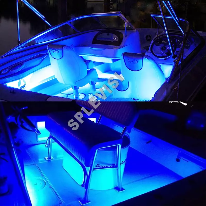 Lampu Besar Berkendara Mobil Kelas Laut 2X12 "Lampu LED Putih Dingin 12 Volt Lampu Suasana Perahu Mobil Lampu Navigasi Tahan Air