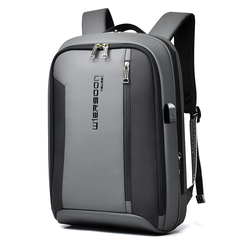 남성용 틈새 디자인 방수 배낭, 확장 가능한 다기능 비즈니스 여행 가방, USB 충전, 15.6 인치 노트북 배낭
