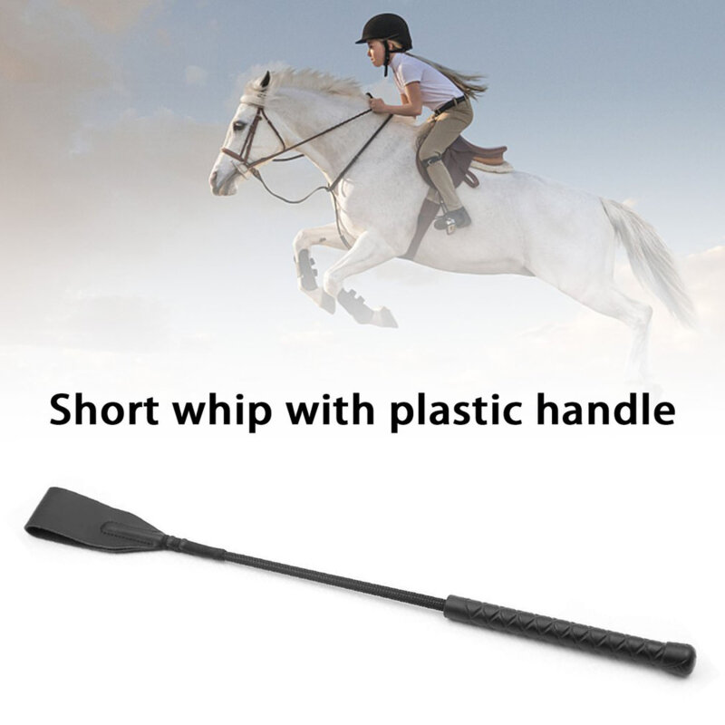 Portable Pointer Equestrian Training Horse Whip Stage Performance Props Lash Supplies Racing Riding Crop With Handle PU Leather