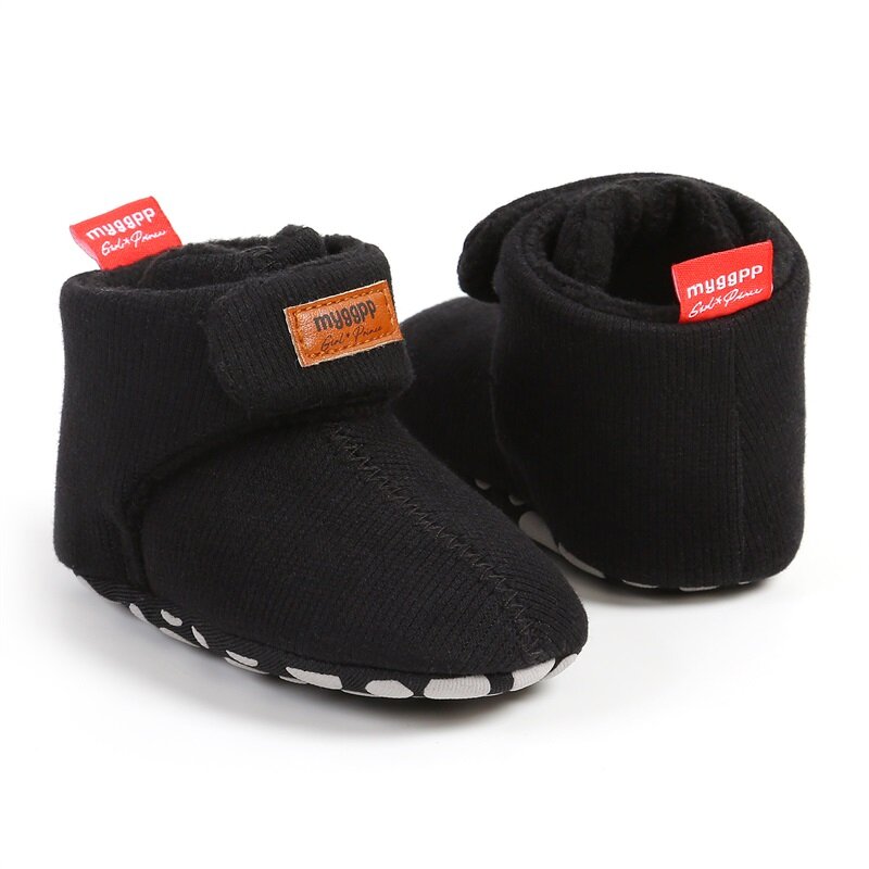 Unisex Gripper suole morbide Stay-on Cotton Baby Shoes Fleece antiscivolo Slipper Socks Winter Warm Cozy culla stivaletti