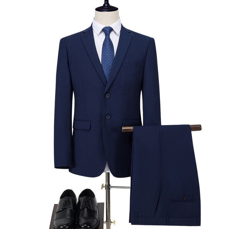 Komplet garniturów dla męskich wiosennych i jesiennych profesjonalnych wywiadów biznesowych, formalnego stroju dla pana młodego, drużba i pełnego zestawu s