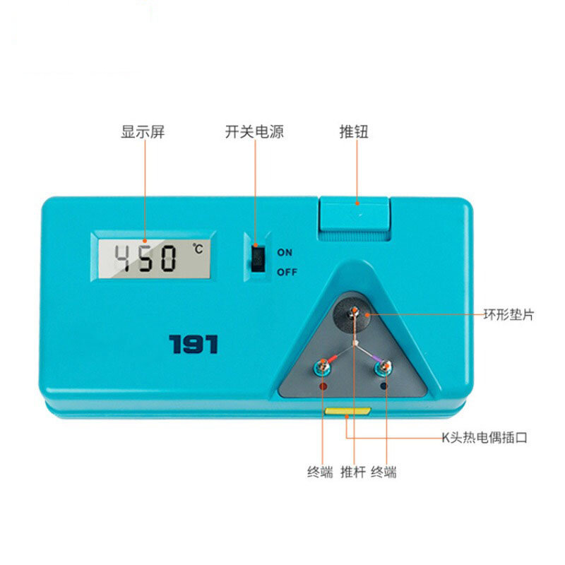 Probador de temperatura de hierro para soldadura, termómetro electrónico con pantalla Digital, estación de soldadura eléctrica, termómetro de horno de estaño