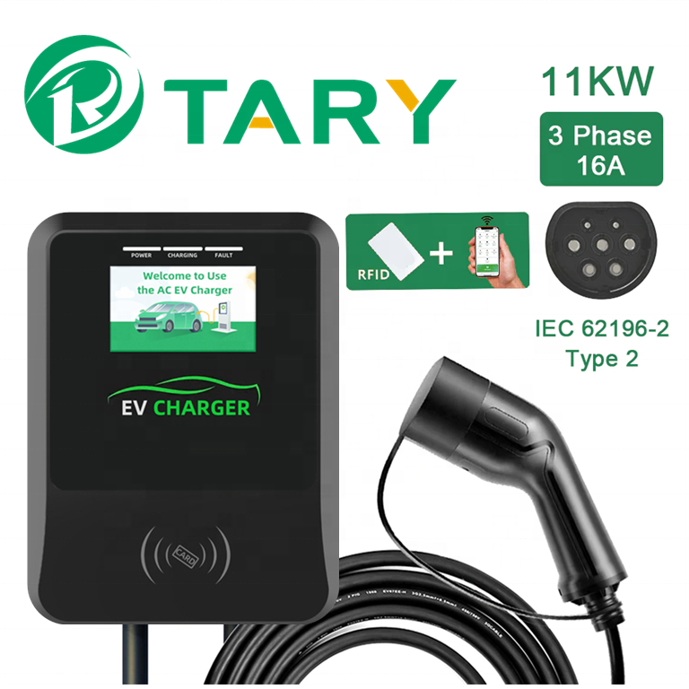 7KW 11KW 22KW Wallbox Type 2 EV Wall Charger 32A 400V AC Charger Station Charging Point for Home Use Charger