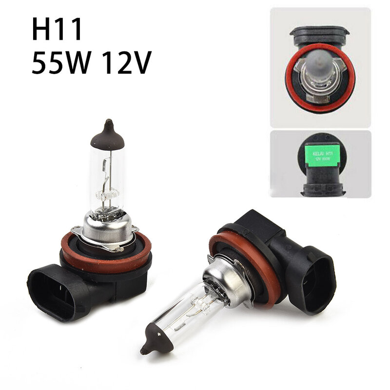 H11 Halogen 55W 12V Replacement Halogen Bulbs Amber Low-Beam Car/Auto Headlight/Fog Lights/Driving Light Bulbs Clear