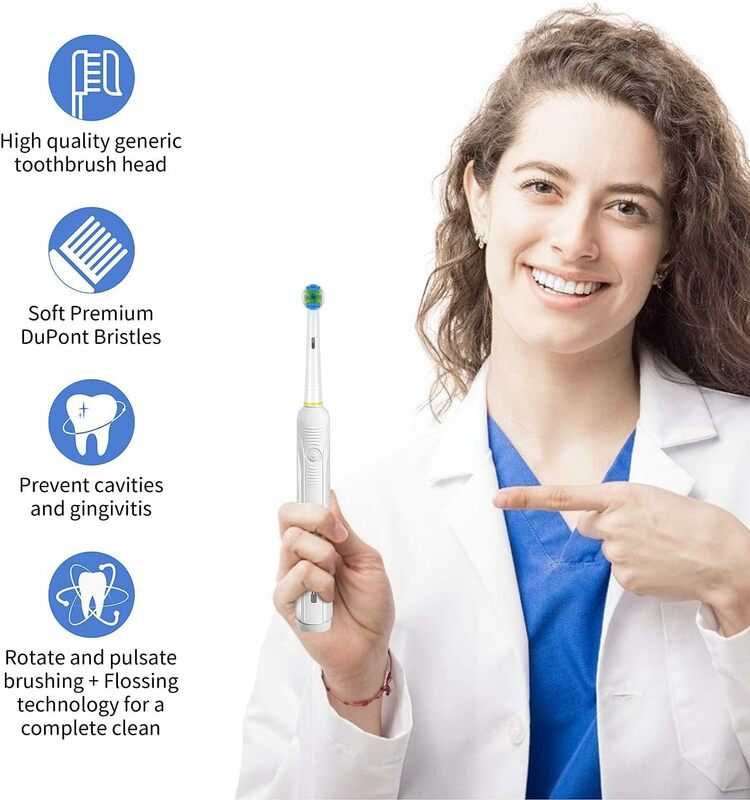 Recharge de tête de brosse à dents électrique de rechange, action de fil dentaire, brosses à dents rechargeables Oral B, buses universelles