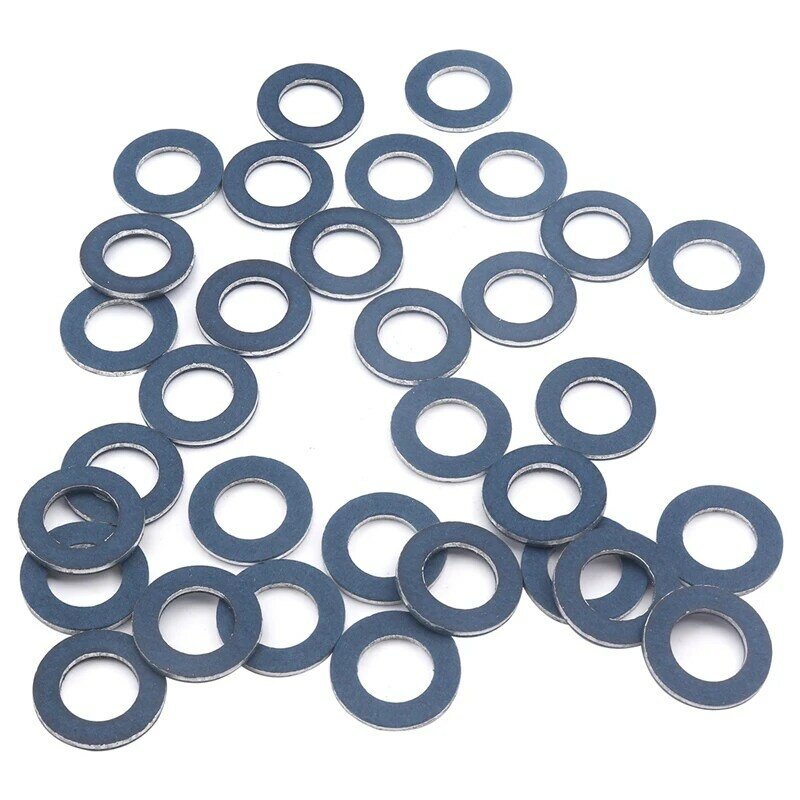 Durable Aluminum Oil Drain Plug Washer Gaskets For Toyota For Lexus, Repalces 9043012031, Black