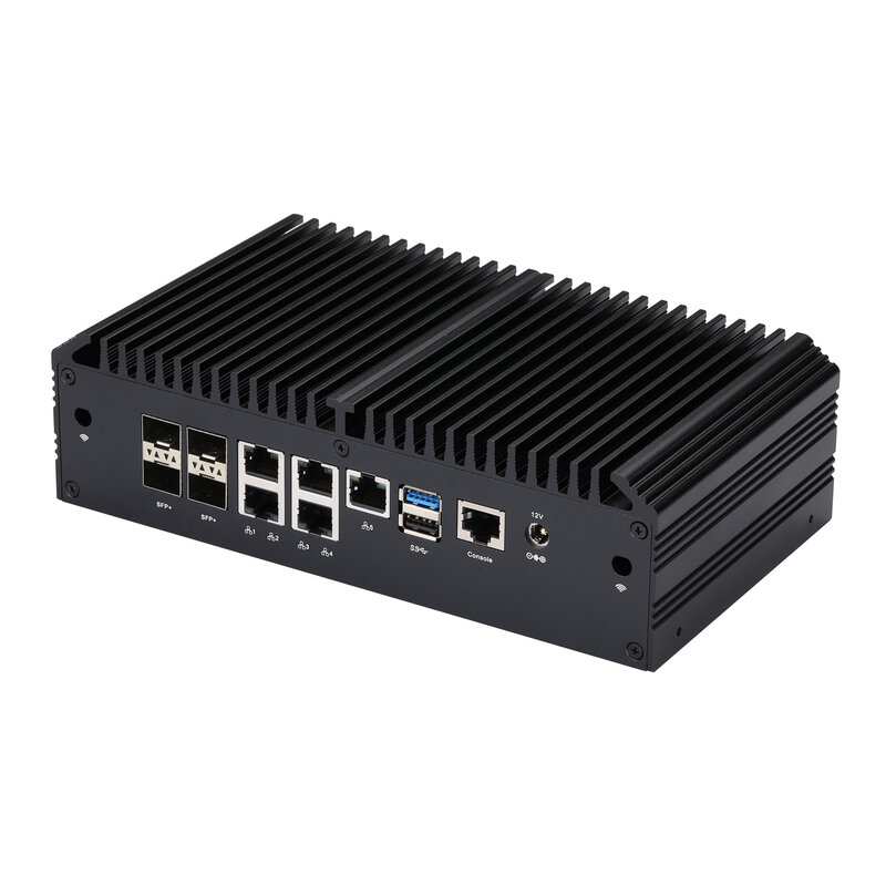 Qotom-Mini PC Server, Firewall Router, Mini PC Server, Q20331G9, 5x2.5G Lan, 4 SFP + Atom, C3338R, C3558R, C3758, C3758R, Frete Grátis